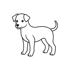 Obraz premium baby dog line art