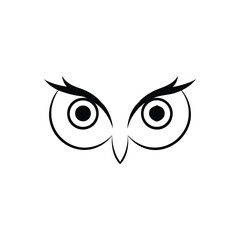 Obraz premium owl eyes line art