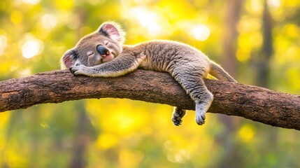 Obraz premium Sleepy Koala on Branch