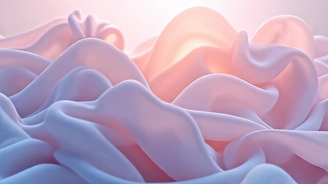 Floating layers of translucent pastels create a soft aura, where noise hazy abstract vortex folding inward like dream fabric forms intricate shapes and alluring shadows that dance