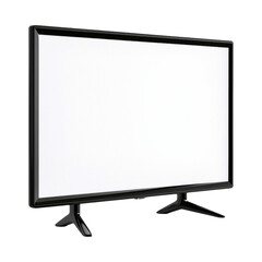 Naklejka premium Modern blank television screen on a sleek stand