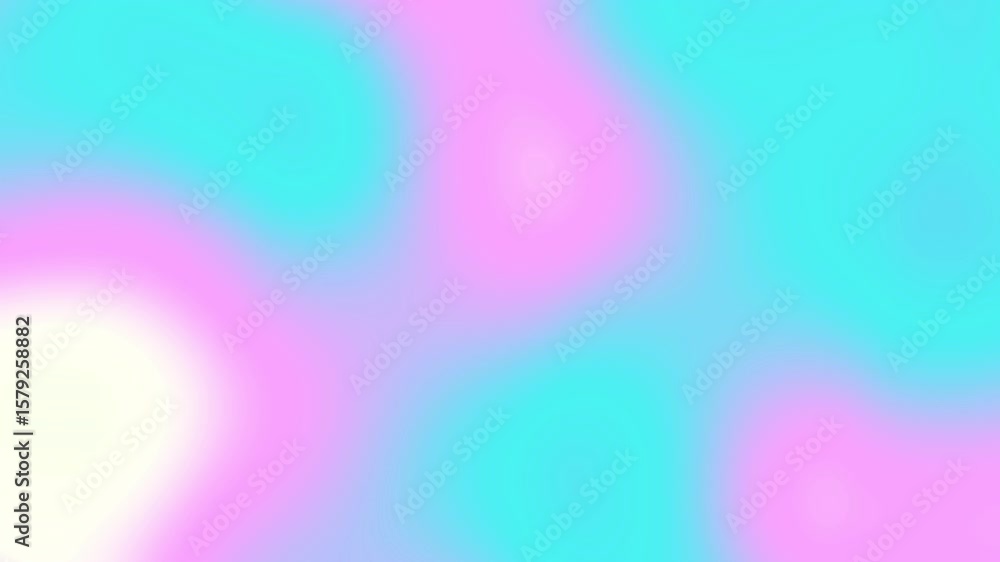 Poster rainbow multicolor abstract loop background with smooth flow gradient wave in light blue, pale green