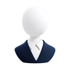 Minimalistic 3D mannequin in formal attire