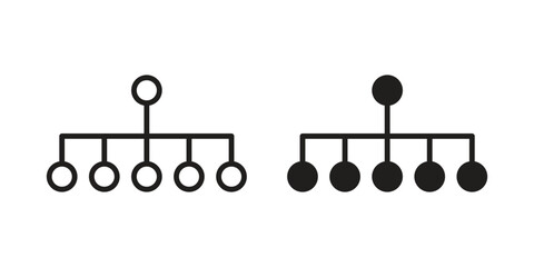 classification icon outline and solid vector sign, linear pictograms