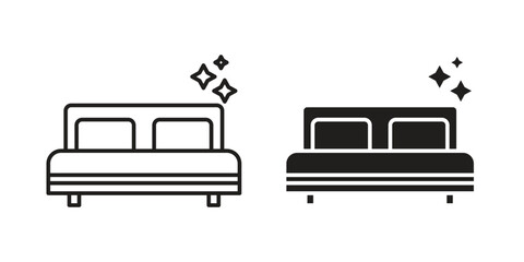 Clean Room icon outline and solid vector sign, linear pictograms