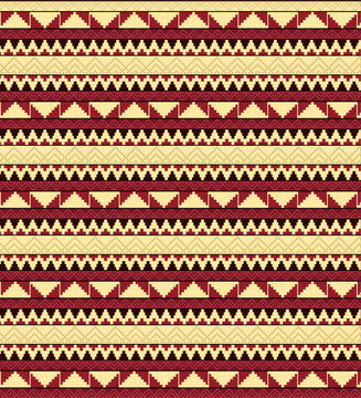 Traditional Lampung Songket Tapis Geometric Pattern &ndash; Seamless Indonesian Textile Vector