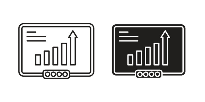 Equity derivatives icon outline and solid vector sign, linear pictograms