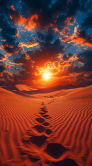 Expansive Desert Landscape Under a Clear Sky Wallpaper