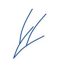 Connected Curved blue lines art