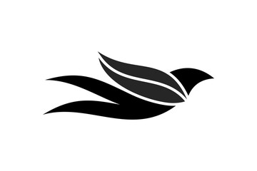 Flying abstract bird symbol