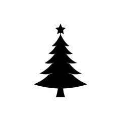 Fototapeta premium Minimalist Christmas Tree Silhouette Vector Art Holiday Season