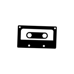 Obraz premium Retro Cassette Tape Vector Clipart on White Background Music Design
