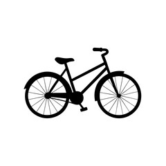 Retro Style Bicycle Vector Clipart on White Background Transportation