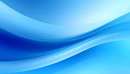 Fototapeta premium Abstract blue wave background. Soft, flowing curves of light and dark blue create a dynamic, serene design