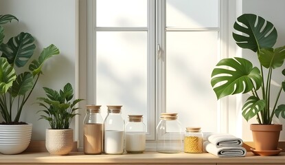 Green Interior Design: Tidy Space with Plants and Recycled Materials