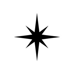 Obraz premium Simple Star of Bethlehem Vector Clipart Christmas Nativity Illustration