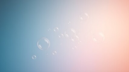 Abstract thought bubbles float against gradient background, representing creative ideas in minimalist style.