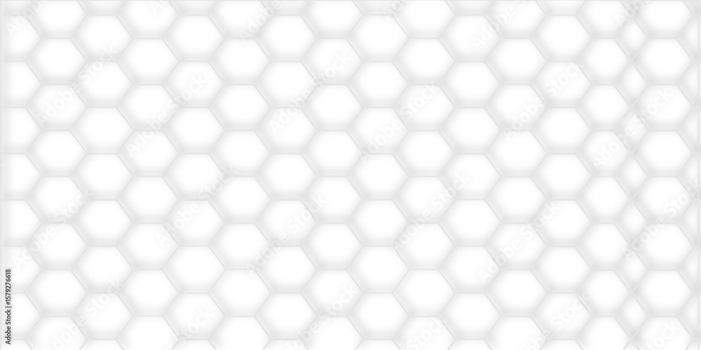 Poster seamless pattern of white hexagon tiles arranged geometric design creates a modern and minimalist ae
