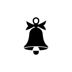 Bold Christmas Bell Icon Vector Clipart on White Background Festive Sound
