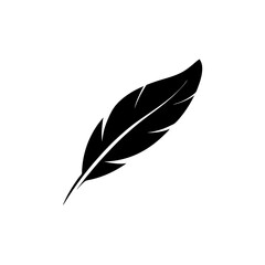 Obraz premium Clean Line Art Feather Vector Clipart Nature Bird Wildlife Design