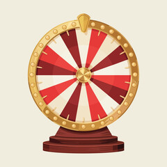 Classic Red and Gold Wheel of Fortune Illustration