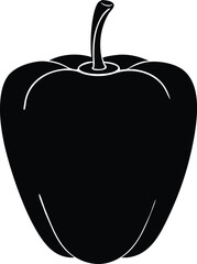 bell pepper vegetable vector silhouette