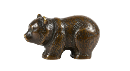Bronze bear sculpture figurine antique collectible animal art wildlife home decor gift idea for collectors