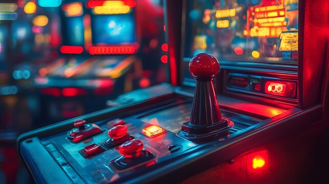 Retro buttons, arcade game play.