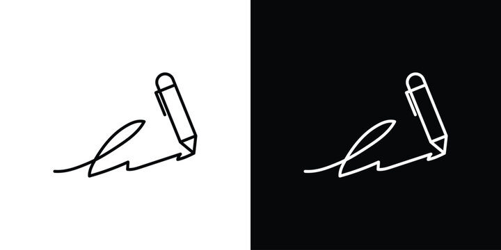 Write icon vector for web, computer and mobile app