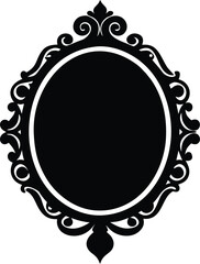 vintage stylish mirror isolated vector