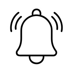 Obraz premium Minimalist notification bell icon on white background