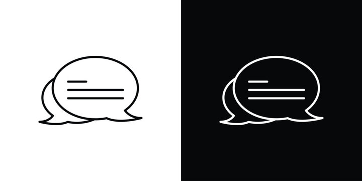 Text chat icon vector for web, computer and mobile app