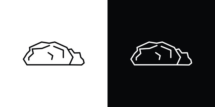 Stone icon vector for web, computer and mobile app