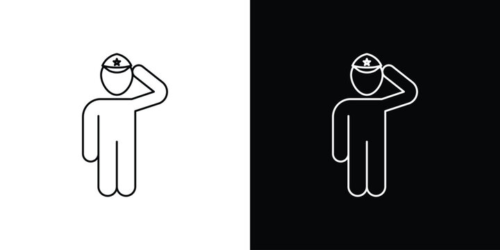 Salute icon vector for web, computer and mobile app