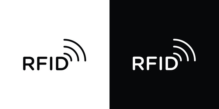 RFID icon vector for web, computer and mobile app