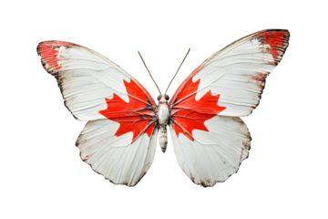 Beautiful butterfly in flag colors on a transparent isolated background for designers, marketers and IT. Popular abstraction, illustration, object, symbol, texture, still life.