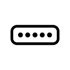 Fototapeta premium Simple password entry field graphic design.