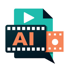 Fototapeta premium Generative AI Text to Motion Creation Icon