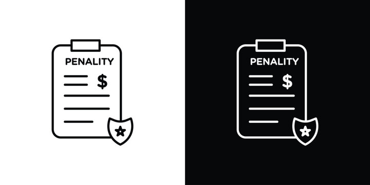 Penalty icon vector for web, computer and mobile app