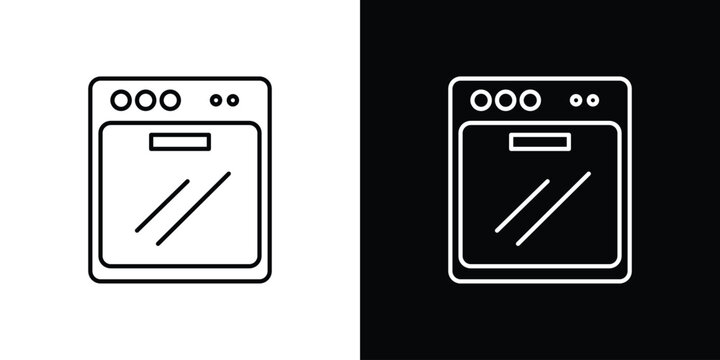 Oven icon vector for web, computer and mobile app