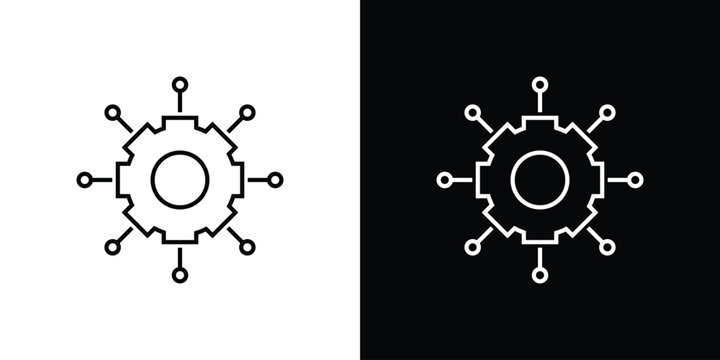 Microservices icon vector for web, computer and mobile app