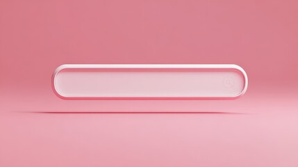 Vibrant photo of minimal blank search bar on pink background. web search concept. 3d rendering.