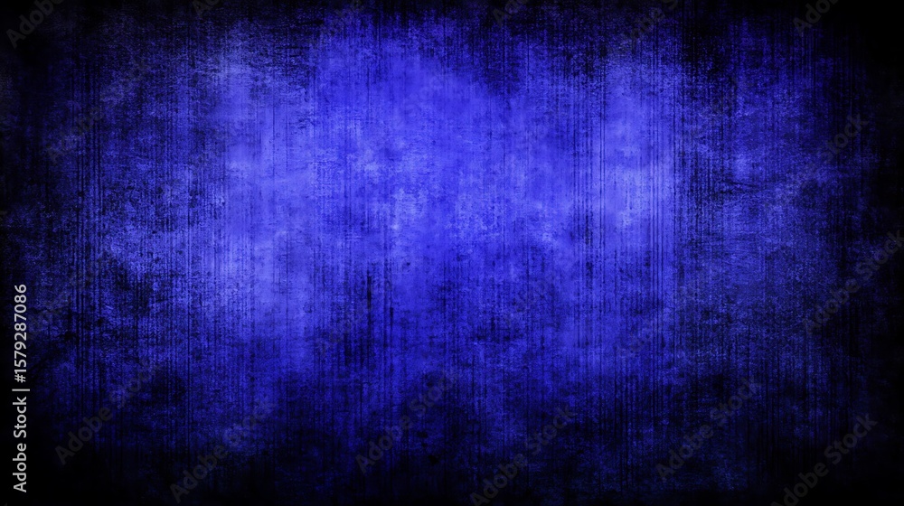 Poster a mesmerizing blue grunge texture with a deep gradient and striking dark vignette edge