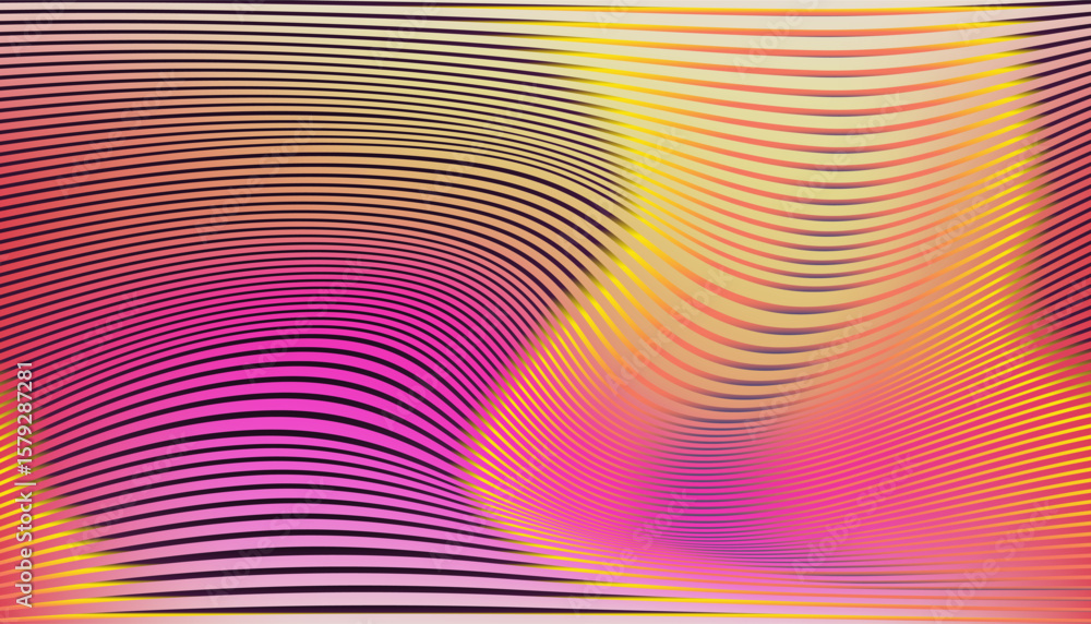 Aufkleber vector illustration features an abstract, wavy flowing curved lines that create a sense of depth and