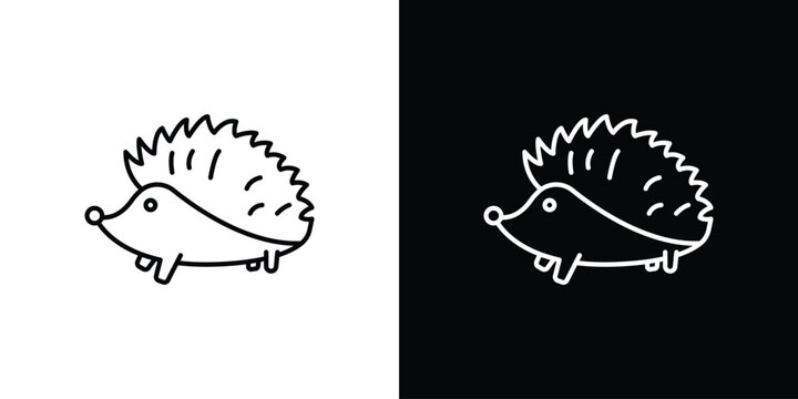 Hedgehog icon vector for web, computer and mobile app