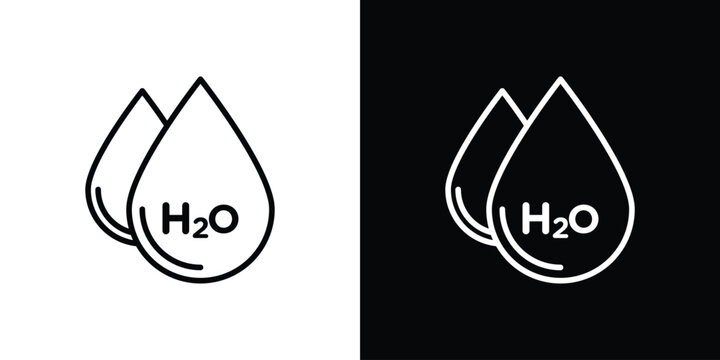 H2o icon vector for web, computer and mobile app