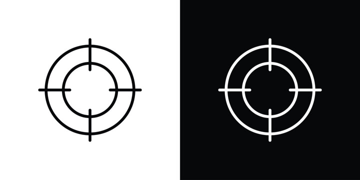 Gun target icon vector for web, computer and mobile app