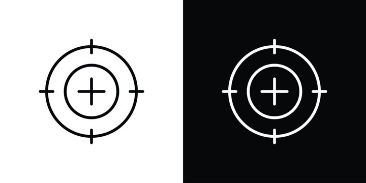 Gun target icon vector for web, computer and mobile app