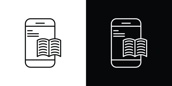 Ebook icon vector for web, computer and mobile app