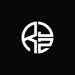 RJZ logo RJZ icon RJZ monogram RJZ letter minimalist Circle flat Unique modern abstract logo design.